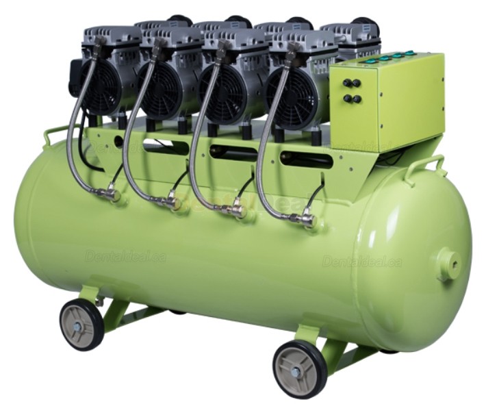 Greeloy GA-64 2400W 120L Silent Oil Free Air Compressor for 6 Dental Chairs Piston Type